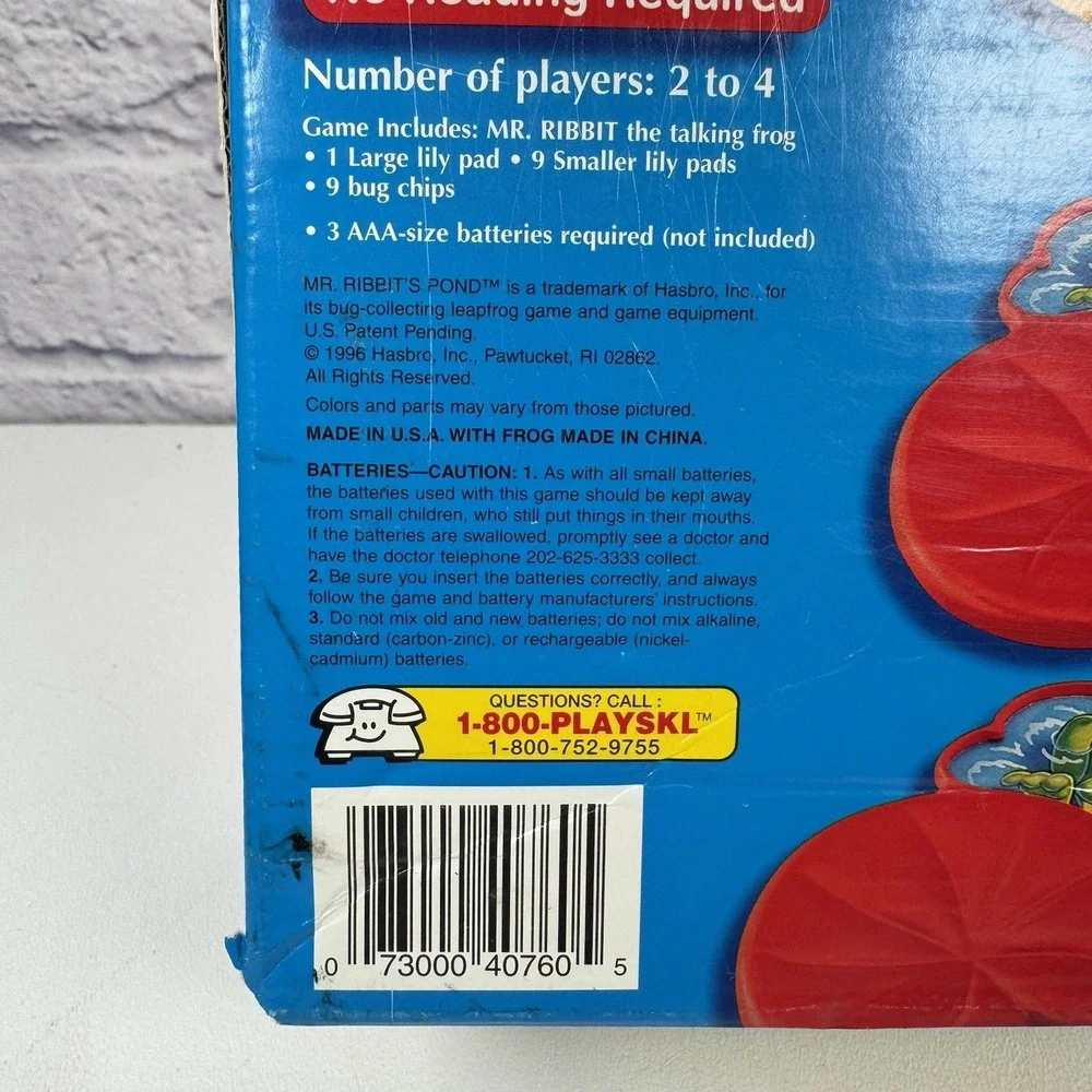 Mr. Ribbit's Pond Frog Hoppin' Counting & Memory Skills Game NOS Playskool 1996